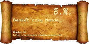 Benkóczky Manda névjegykártya